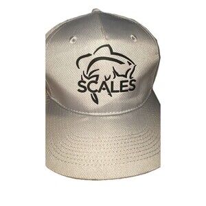 SCALES FISHING Logo Hat Mesh Snap Back Grey breathable Unisex Cap Bass Pro
